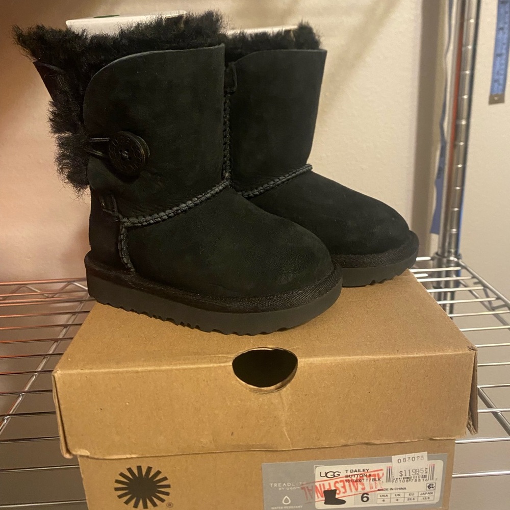 UGG Kids Classic Black Boots